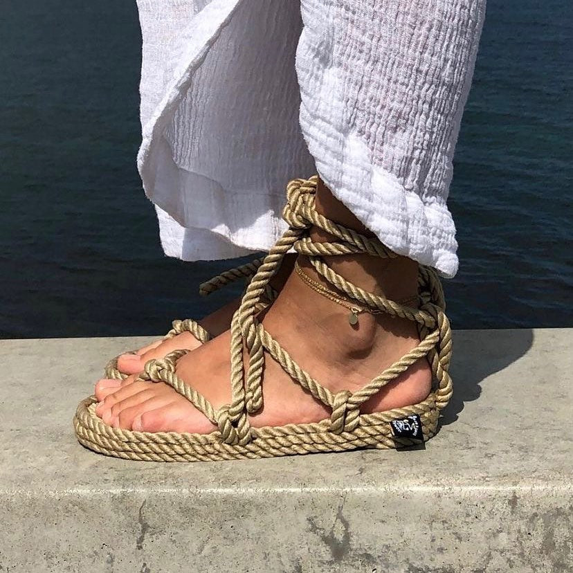 Sandales à lacets Romano - Beige