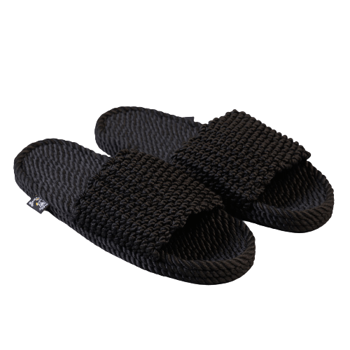 Sandales vegan, Sandales avec semelles, sandales en corde, nomadic state of mind, modèle Full nelson black | Full nelson - Noir - Nomadic State Of Mind - Disponible sur Nomadic State Of Mind "FRANCE"