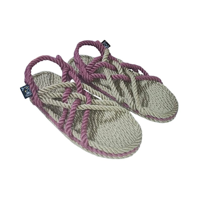 Sandales vegan, sandales en corde, nomadic state of mind, modèle JC Beige & Mueva 3 cordes | JC - Beige & Mueva 3 Cordes - Nomadic State Of Mind - Disponible sur Nomadic State Of Mind "FRANCE"