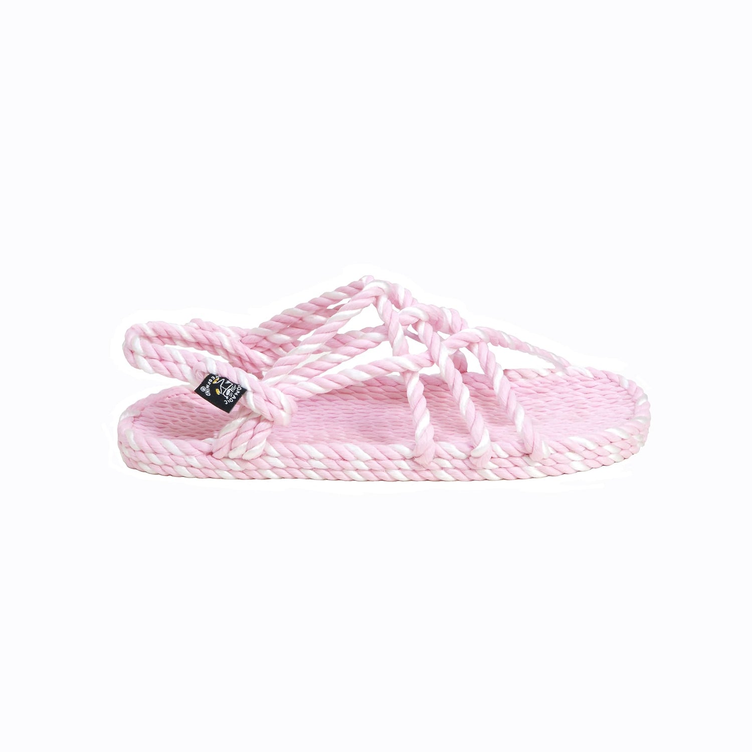 Sandales vegan, sandales en corde, nomadic state of mind, modèle JC Twisted Baby Pink & Marshmallow | JC Twisted - Baby Pink & Marshmallow - Nomadic State Of Mind - Disponible sur Nomadic State Of Mind "FRANCE"
