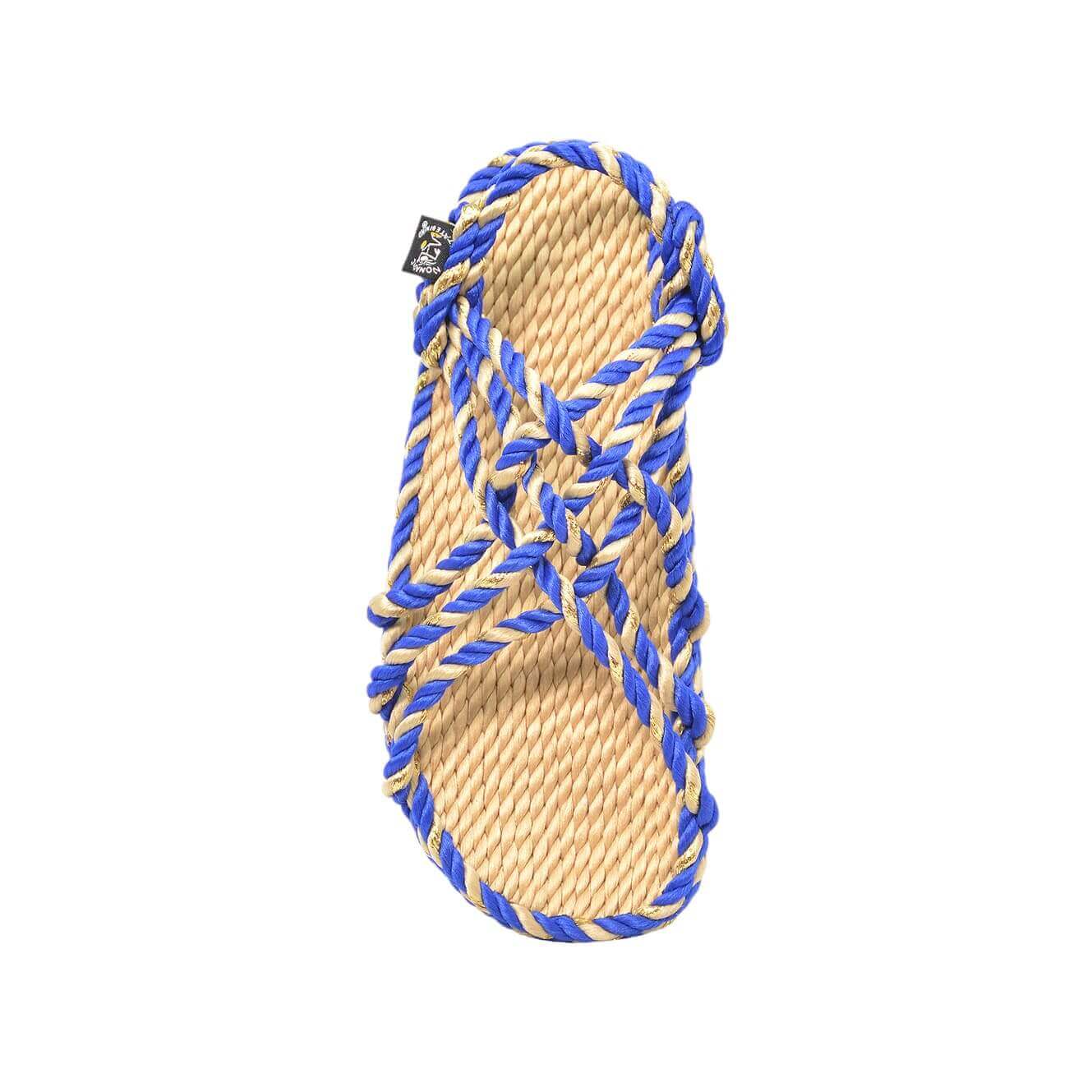 Sandales nomadic state of mind, sandales boho en corde, sandales homme, sandales femme, modèle JC Twisted - Royal spark | JC Twisted - Royal spark - Nomadic State Of Mind - Disponible sur Nomadic State Of Mind "FRANCE"