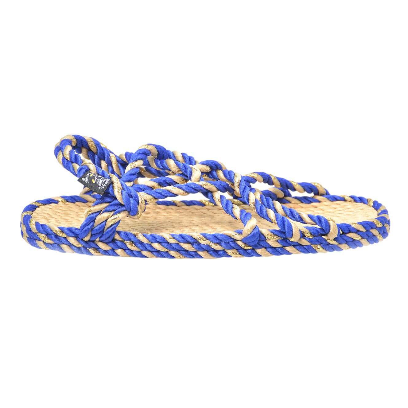 Sandales nomadic state of mind, sandales boho en corde, sandales homme, sandales femme, modèle JC Twisted - Royal spark | JC Twisted - Royal spark - Nomadic State Of Mind - Disponible sur Nomadic State Of Mind "FRANCE"