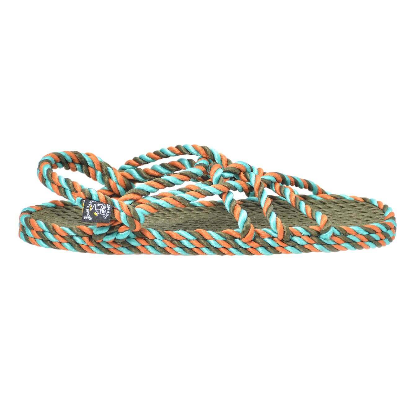 Sandales vegan, sandales en corde, nomadic state of mind, modèle JC Twisted Sage green chrysina | JC - Twisted Sage green chrysina - Nomadic State Of Mind - Disponible sur Nomadic State Of Mind "FRANCE"
