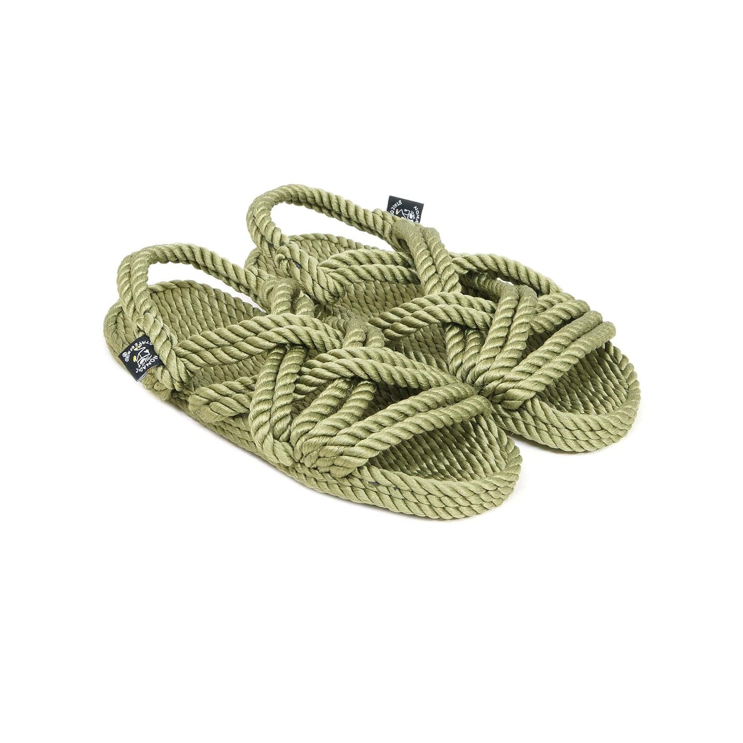 Sandales vegan, sandales en corde, nomadic state of mind, modèle Lounger green cardamon | Lounger - Green cardamon - Nomadic State Of Mind - Disponible sur Nomadic State Of Mind "FRANCE"