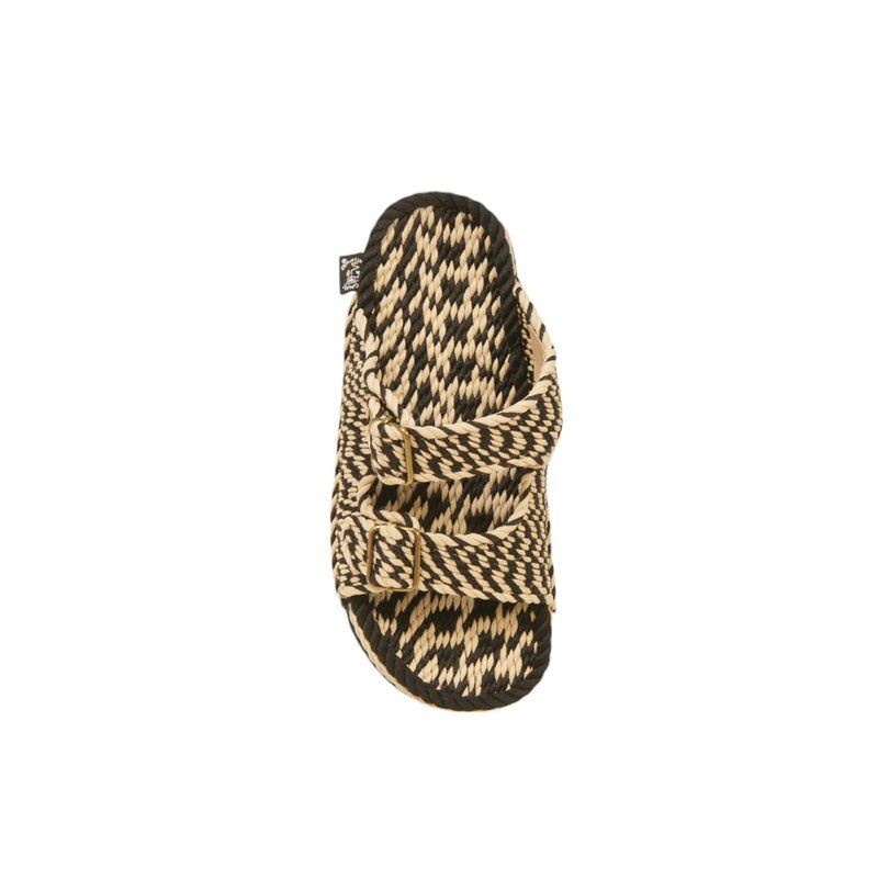 Sandales en cordes, Nomadic state of mind, modèle Moses twisted desert black with sole | Moses - Twisted Desert Black with Sole - Nomadic State Of Mind - Disponible sur Nomadic State Of Mind "FRANCE"