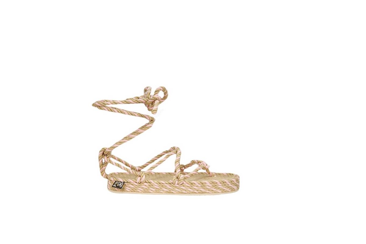 ROMANO Compensées - Twisted Beige Baby Pink with Sole - Disponible sur Nomadic State Of Mind - Disponible sur Nomadic State Of Mind