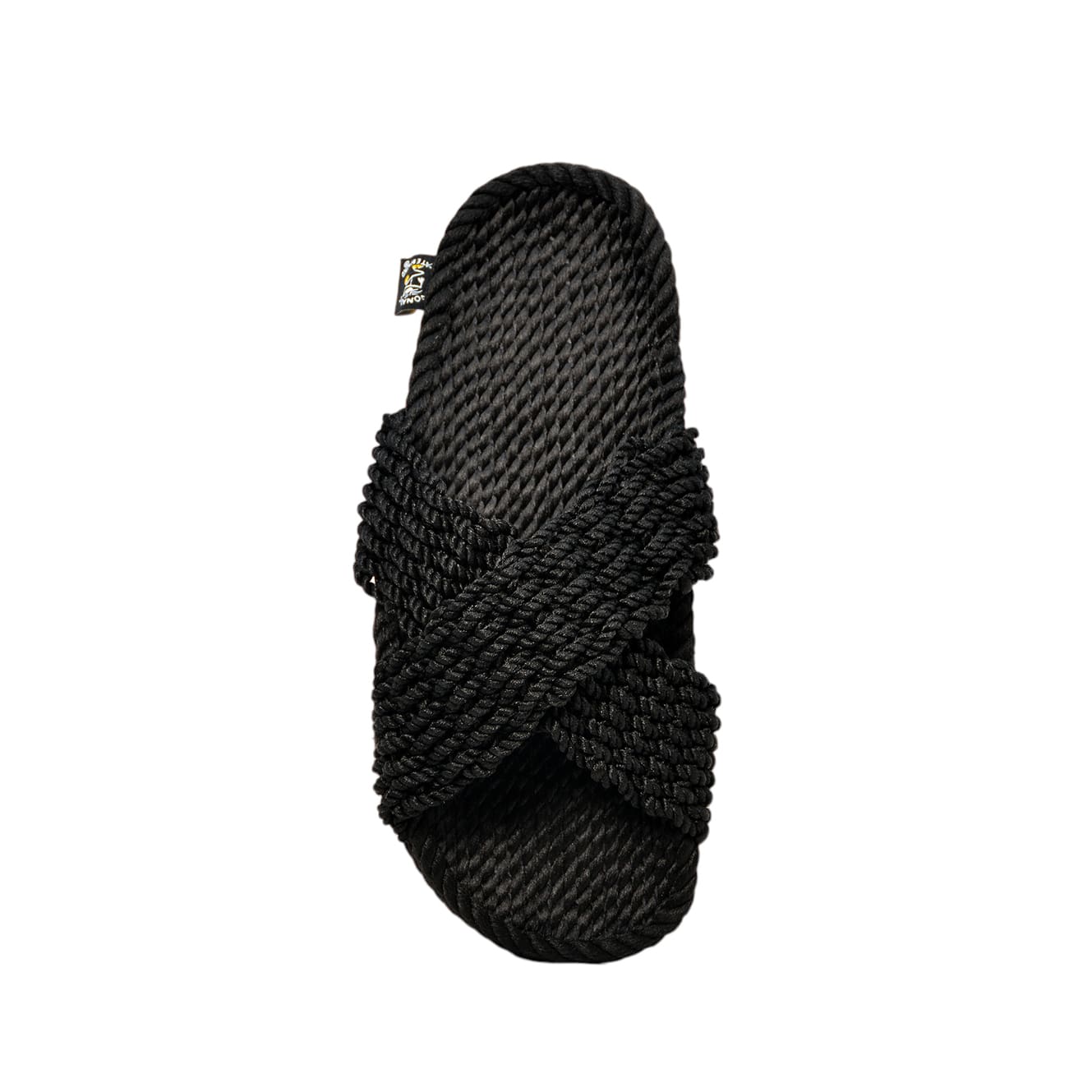 Sandales vegan, sandales en corde, Sandales avec semelles, nomadic state of mind, modèle SLIDE X Black with Sole | SLID X - Black With Sole - Nomadic State Of Mind - Disponible sur Nomadic State Of Mind "FRANCE"