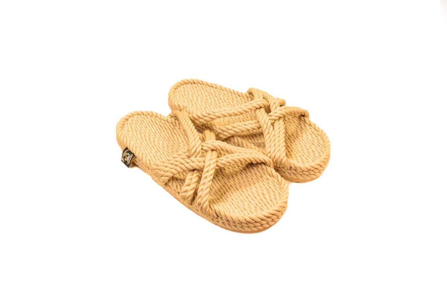 Sandales vegan, sandales en corde, nomadic state of mind, modèle Slip On Camel - Disponible sur Nomadic State Of Mind "FRANCE"