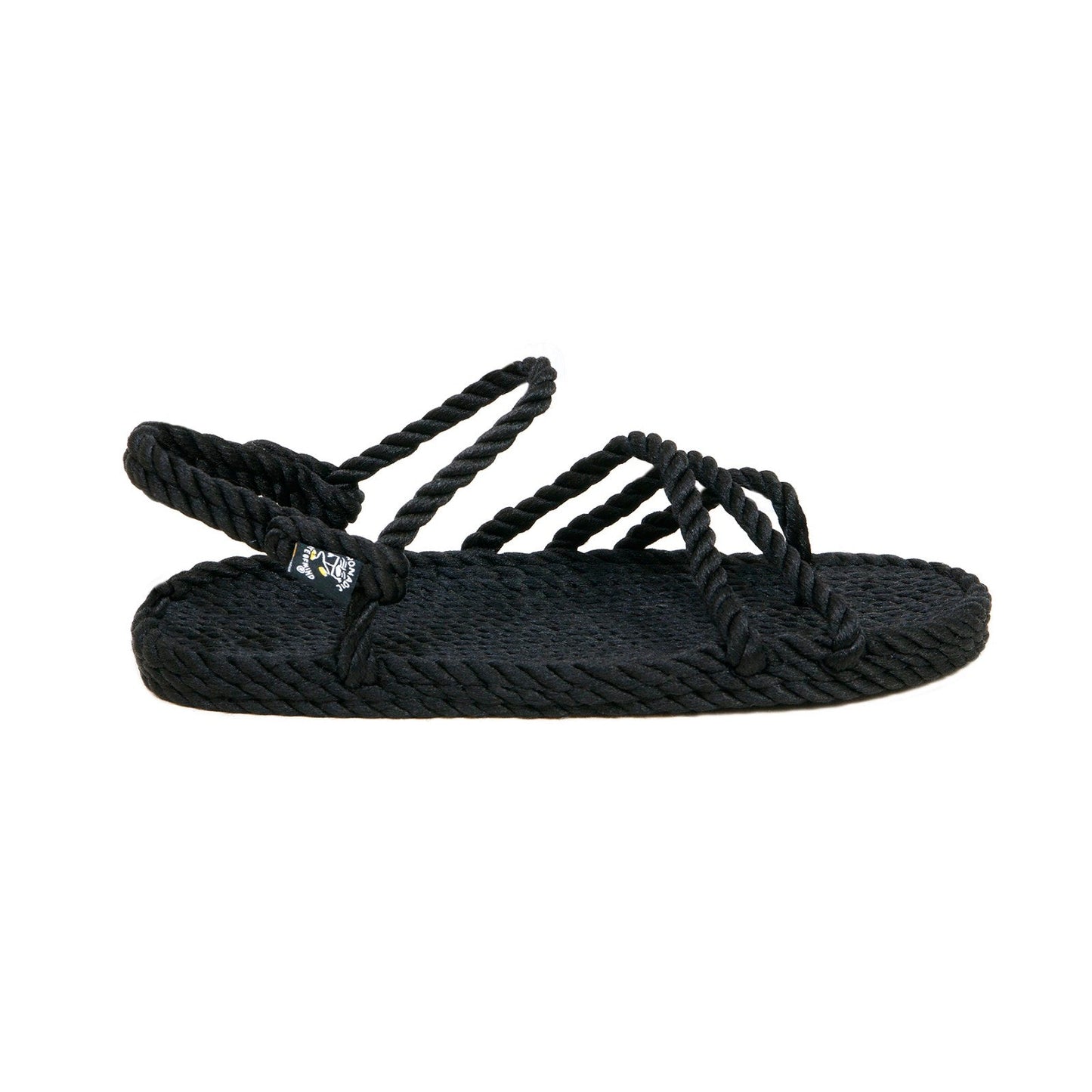 Sandales vegan, sandales en corde, nomadic state of mind, modèle Thale Noir | Thale - Noir - Nomadic State Of Mind - Disponible sur Nomadic State Of Mind "FRANCE"