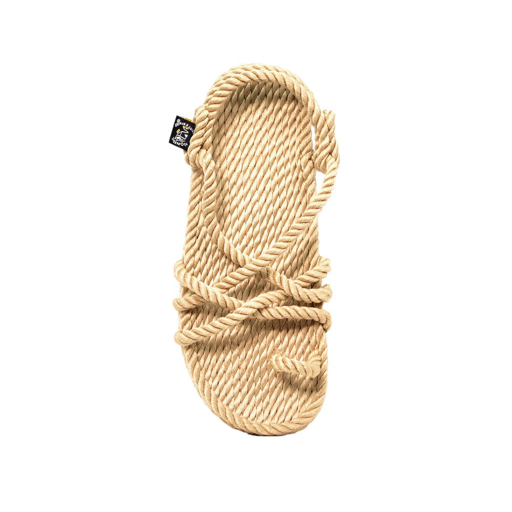 Sandales en corde avec semelles, modèle Toe beige with sole - Disponible sur Nomadic State Of Mind "FRANCE"