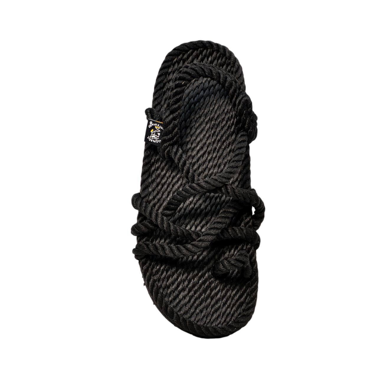 Sandales avec semelles, sandales en corde nomadic state of mind, modèle Toe joe black with sole | Toe Joe - Black With Sole - Nomadic State Of Mind - Disponible sur Nomadic State Of Mind "FRANCE"