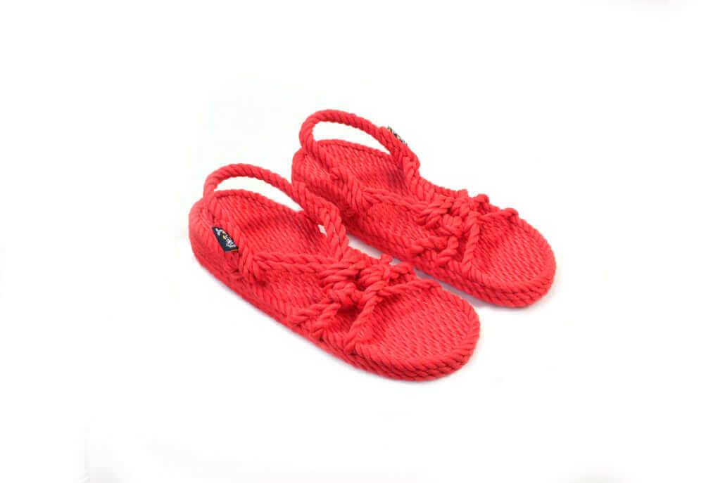 Sandales vegan, sandales en corde, nomadic state of mind, modèle Wedge Red | Wedge - Red - Nomadic State Of Mind - Disponible sur Nomadic State Of Mind "FRANCE"