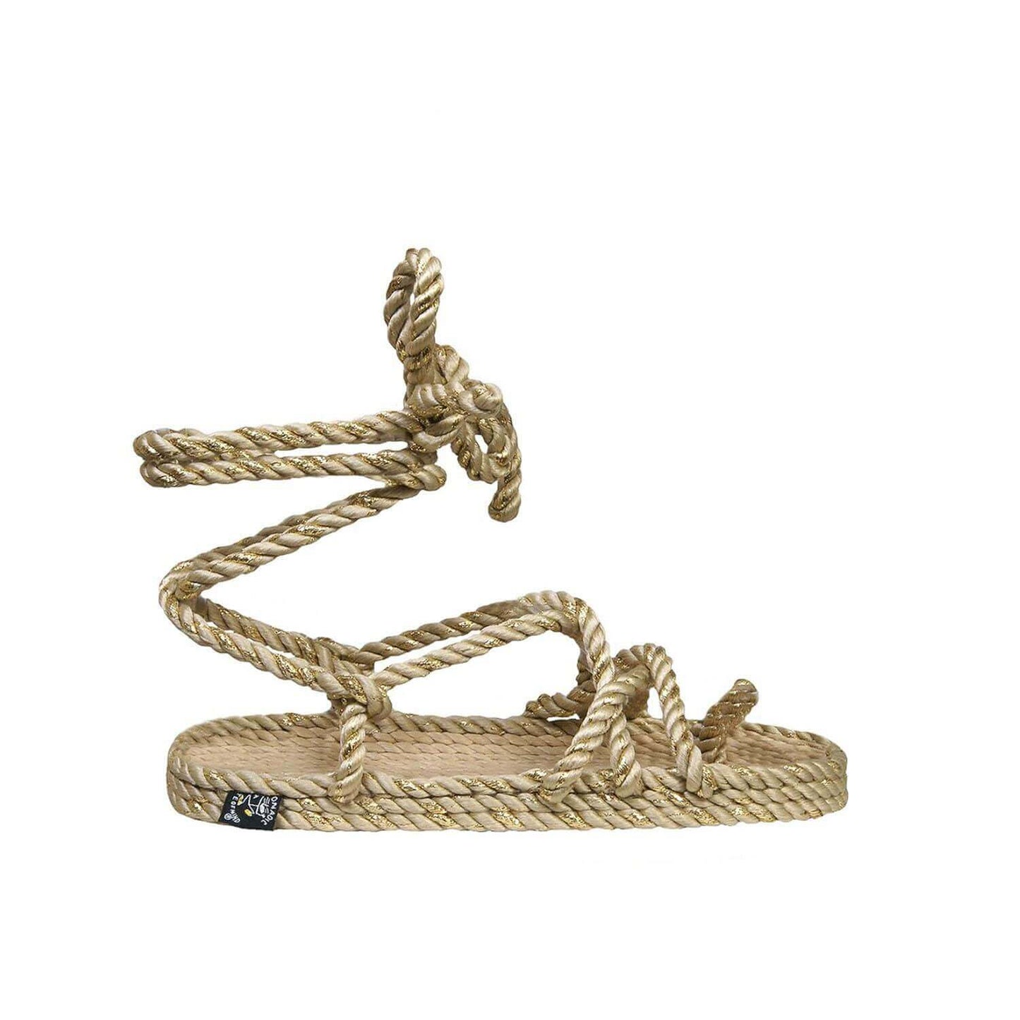 Sandales vegan, sandales en corde, nomadic state of mind, modèle Isla Beige & Sparkling Gold | Isla - Beige & Sparkling Gold - Nomadic State Of Mind - Disponible sur Nomadic State Of Mind "FRANCE"