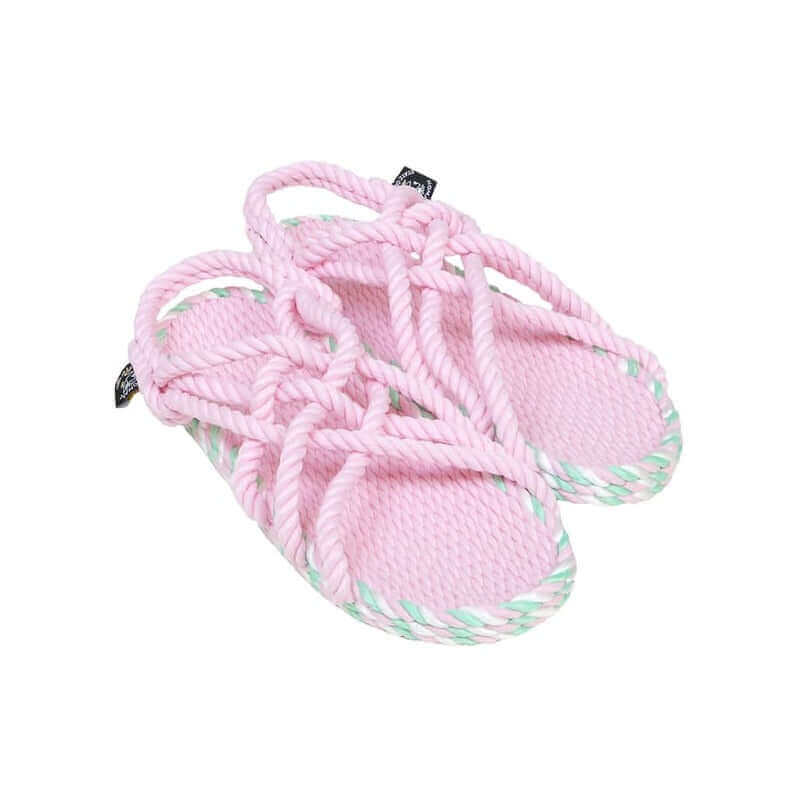 Sandales vegan homme et femme, nomadic state of mind, modèle JC 3 Sensi - Baby Pink Candy | JC 3 Sensi - Baby Pink Candy - Sandales en cordes Nomadic - Nomadic State Of Mind - Disponible sur Nomadic State Of Mind "FRANCE"