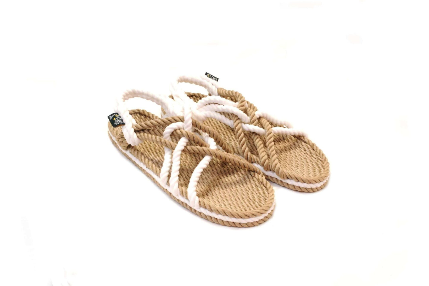 Sandales nomadic state of mind, sandales boho en corde, sandales homme, sandales femme, modèle JC Beige & Blanc 3 cordes | JC - Beige & Blanc 3 cordes - Nomadic State Of Mind - Disponible sur Nomadic State Of Mind "FRANCE"