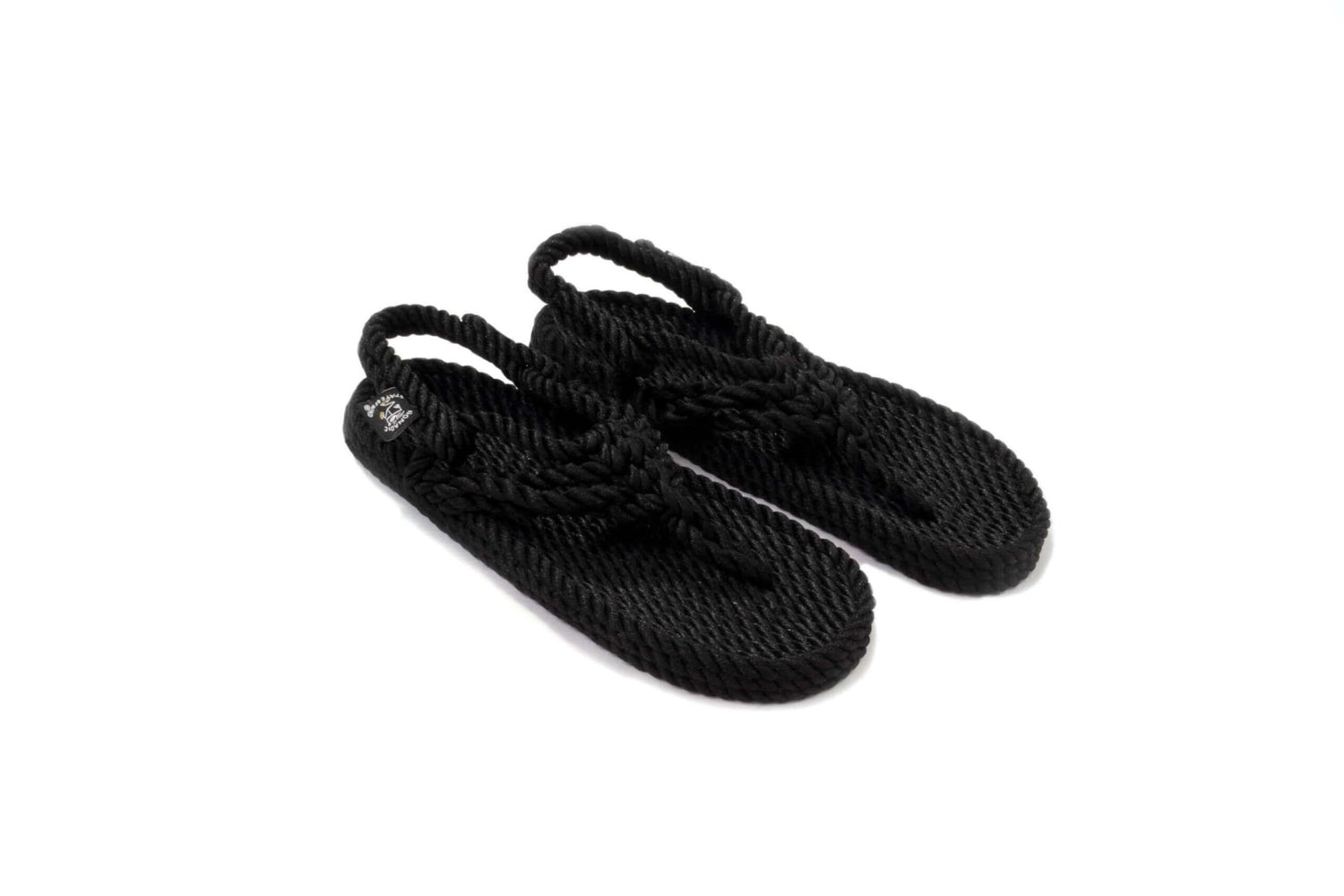 Sandales vegan, sandales en corde, nomadic state of mind, modèle Jester Noir | Jester - Noir - Nomadic State Of Mind - Disponible sur Nomadic State Of Mind "FRANCE"