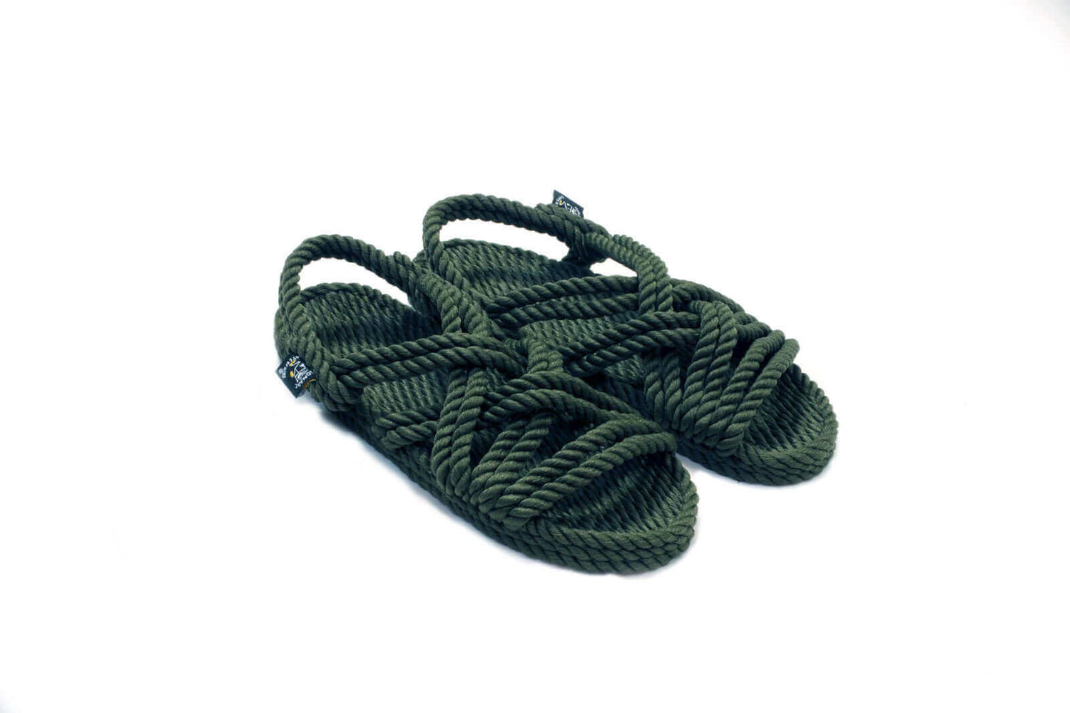 Sandales vegan, sandales en corde, nomadic state of mind, modèle Lounger Sage green dark | Lounger - Sage green dark - Nomadic State Of Mind - Disponible sur Nomadic State Of Mind "FRANCE"