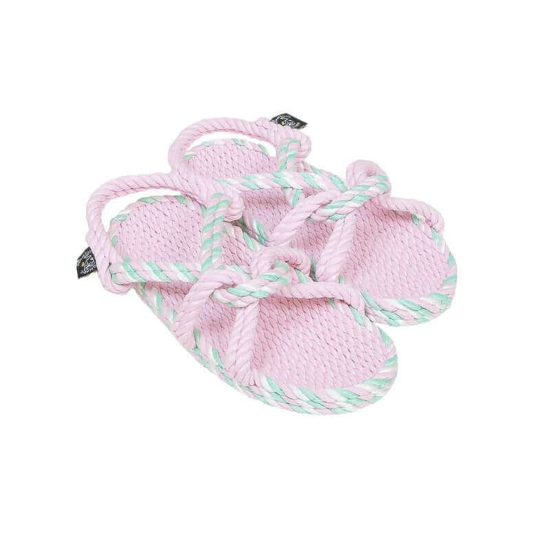 Sandales vegan, sandales en corde femme, nomadic state of mind, modèle Mountain Momma 3 sensi Baby Pink Candy | Mountain momma 3 Sensi - Baby Pink Candy - Nomadic State Of Mind - Disponible sur Nomadic State Of Mind "FRANCE"