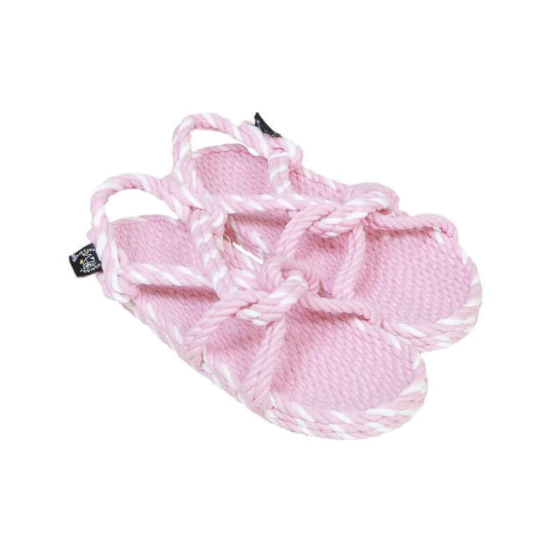 Sandales vegan, sandales en corde femme, nomadic state of mind, modèle Mountain Momma 3 Sensi - Baby Pink Marshmallow | Mountain momma 3 Sensi - Baby Pink Marshmallow - Nomadic State Of Mind - Disponible sur Nomadic State Of Mind "FRANCE"