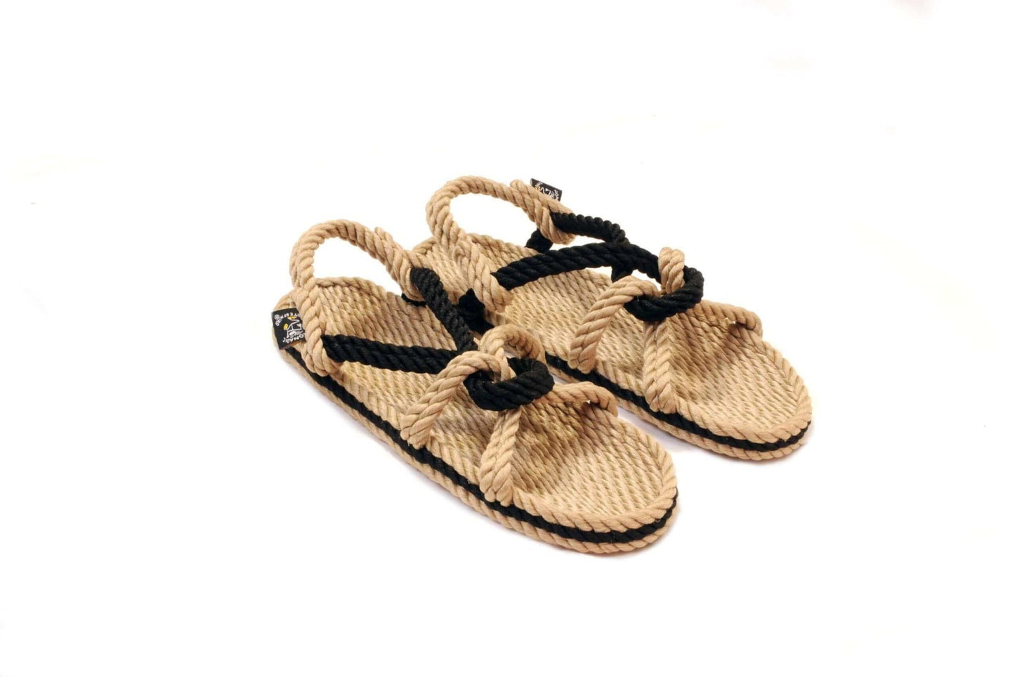 Sandales vegan, sandales en corde, nomadic state of mind, modèle Mountain Momma Beige & Noir | Mountain Momma - Beige & Noir - Nomadic State Of Mind - Disponible sur Nomadic State Of Mind "FRANCE"