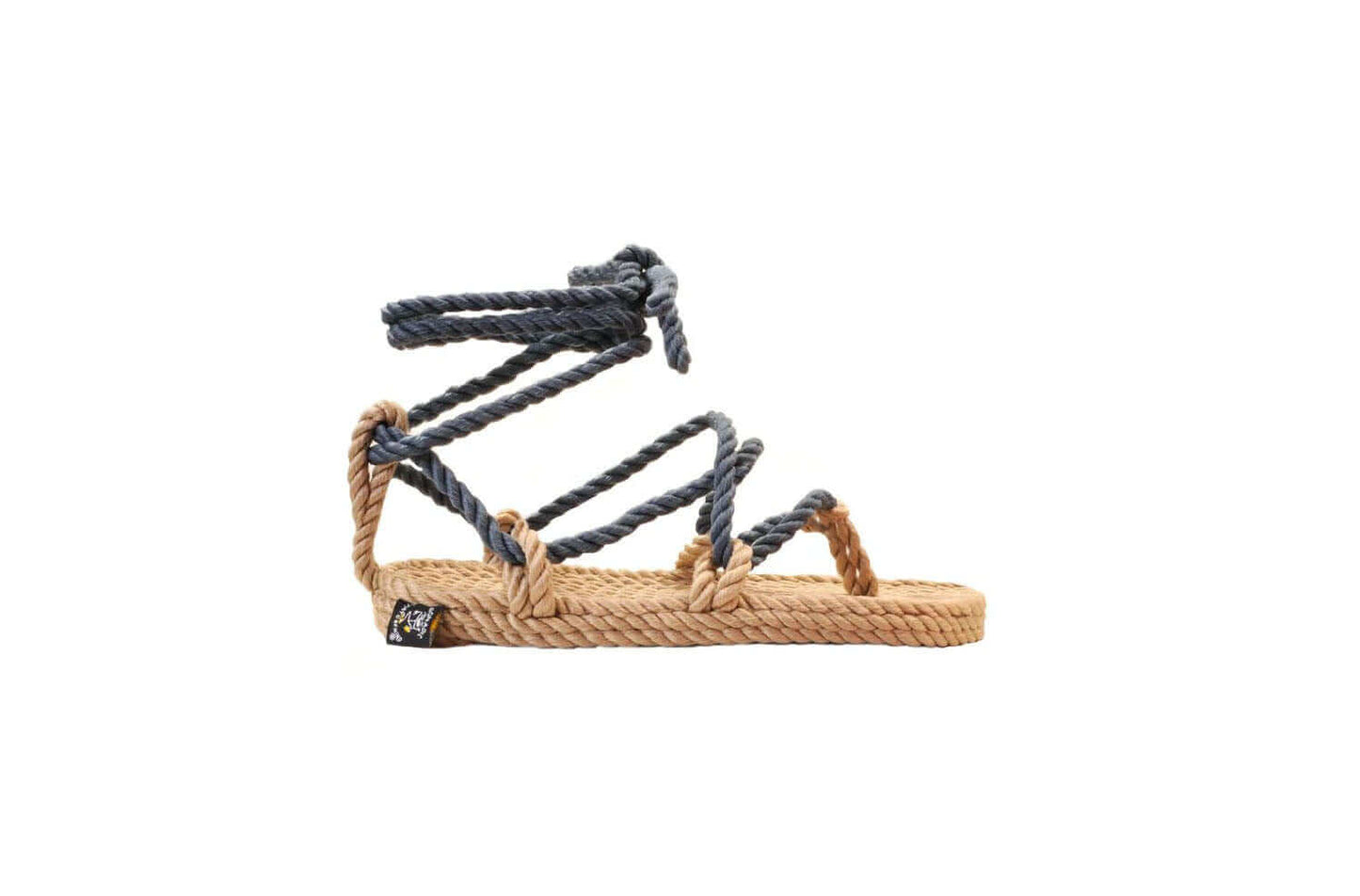 Sandales vegan femme, nomadic state of mind, modèle Romano Beige et Bleu Denim | Romano Beige & Bleu Denim - Nomadic State Of Mind - Disponible sur Nomadic State Of Mind "FRANCE"