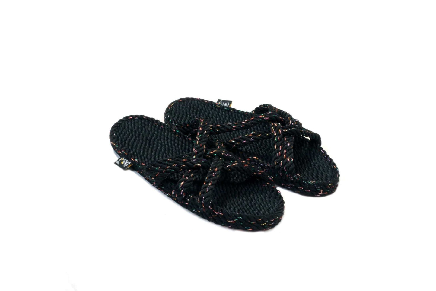Sandales vegan, sandales en corde, nomadic state of mind, modèle Slip on Disco Black | Slip on - Disco Black - Nomadic State Of Mind - Disponible sur Nomadic State Of Mind "FRANCE"