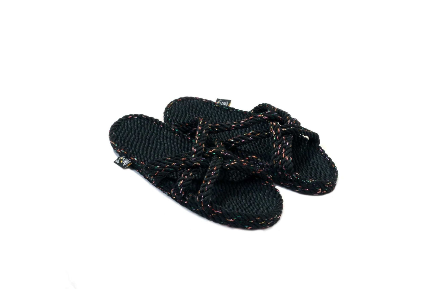 Sandales vegan, sandales en corde, nomadic state of mind, modèle Slip on Disco Black | Slip on - Disco Black - Nomadic State Of Mind - Disponible sur Nomadic State Of Mind "FRANCE"