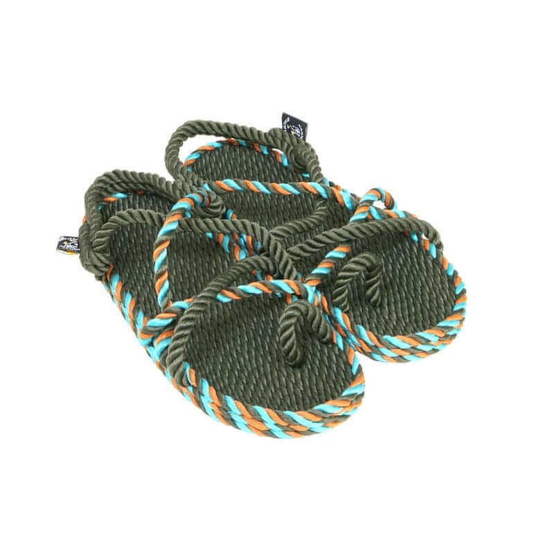Sandales vegan, sandales en corde, nomadic state of mind, modèle Toe joe 3 Sensi - Sage green Chrysina | Toe joe 3 Sensi - Sage green Chrysina - Nomadic State Of Mind - Disponible sur Nomadic State Of Mind "FRANCE"