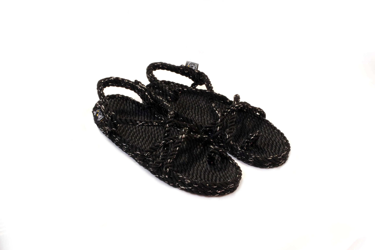 Sandales vegan, sandales en corde, nomadic state of mind, modèle Toe joe Black Silver | Toe Joe - Black Silver - Nomadic State Of Mind - Disponible sur Nomadic State Of Mind "FRANCE"