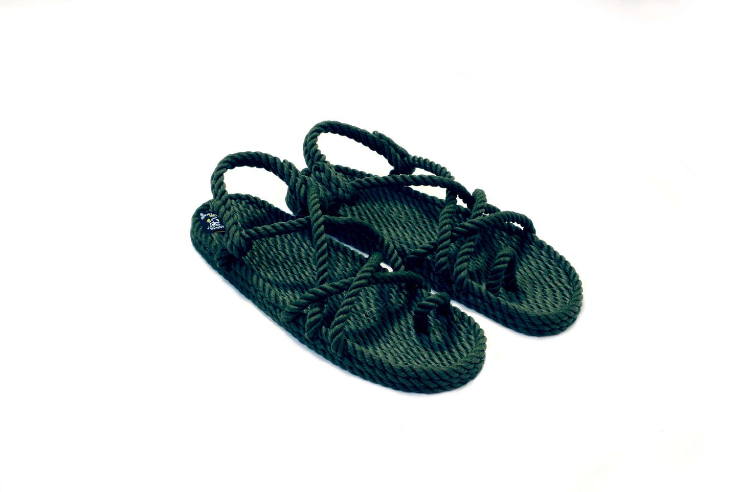 Sandales vegan, sandales en corde, nomadic state of mind, modèle Toe joe Sage green Dark | TOE JOE - Sage green Dark - Nomadic State Of Mind - Disponible sur Nomadic State Of Mind "FRANCE"