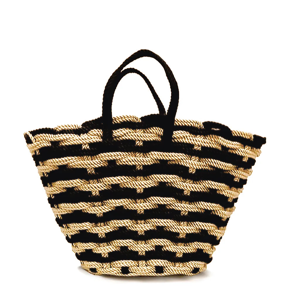 Sac cabas, sac ville, nissi sailor beige black nomadic state of mind