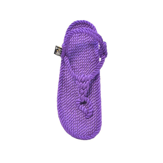 Sandales vegan, sandales en corde, nomadic state of mind, modèle Athena Purple - Disponible sur Nomadic State Of Mind