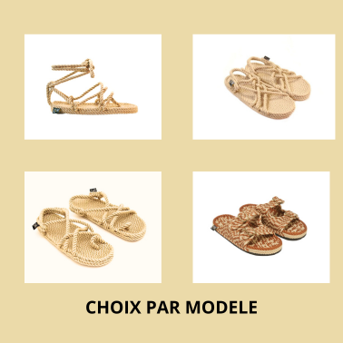 Choix de sandales en corde par modèle — JC, Toe Joe, Romano — Nomadic