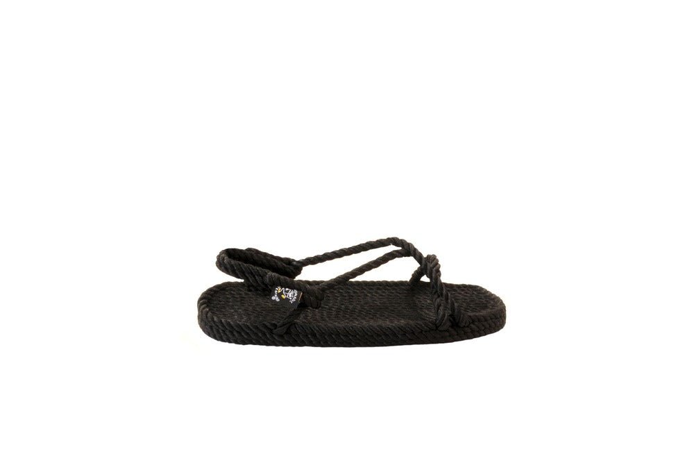 Sandales vegan, sandales en corde, nomadic state of mind, modèle Maria Noir - Disponible sur Nomadic State Of Mind
