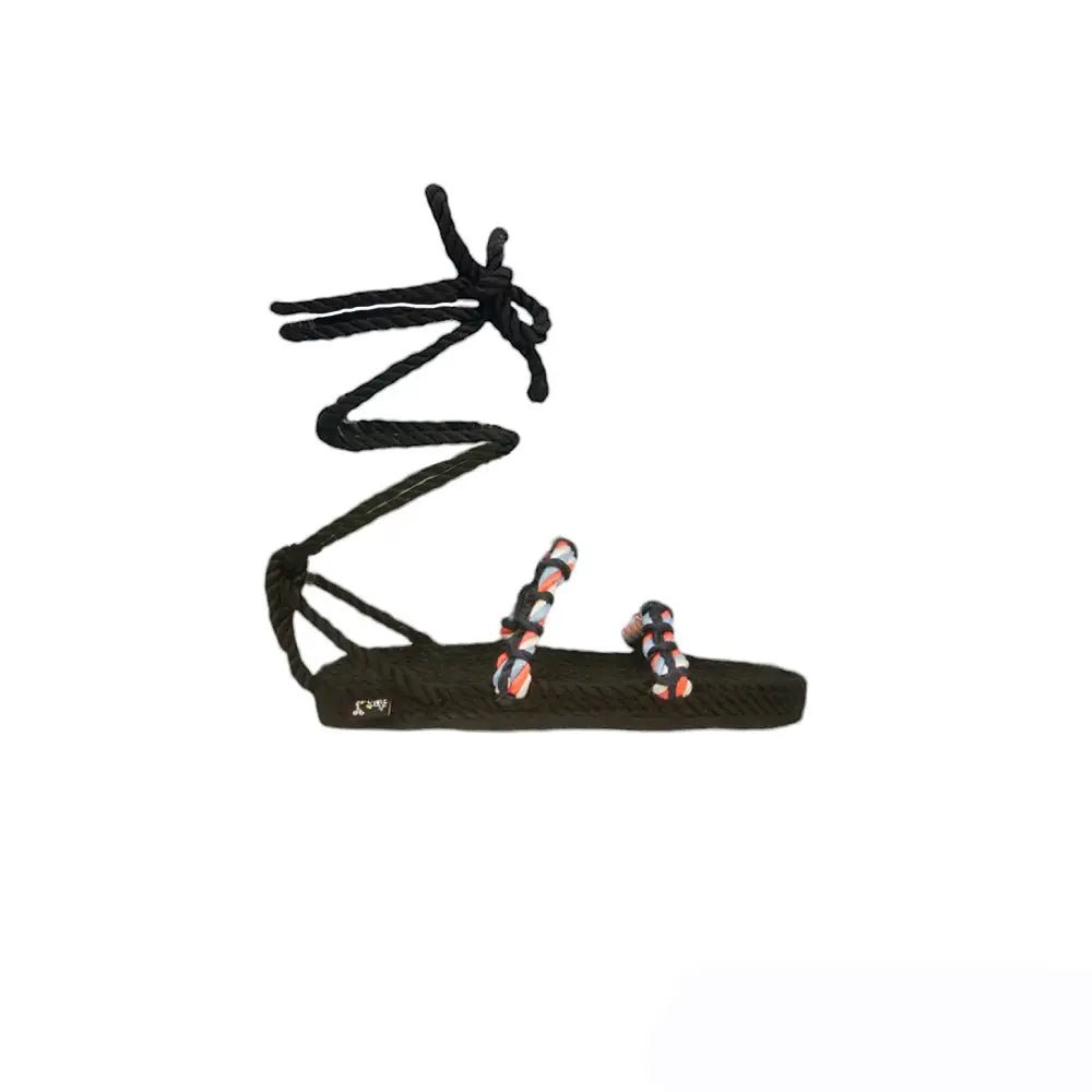 Sandales en cordes - Meandrous Black with sole, nomadic state of mind - Disponible sur Nomadic State Of Mind