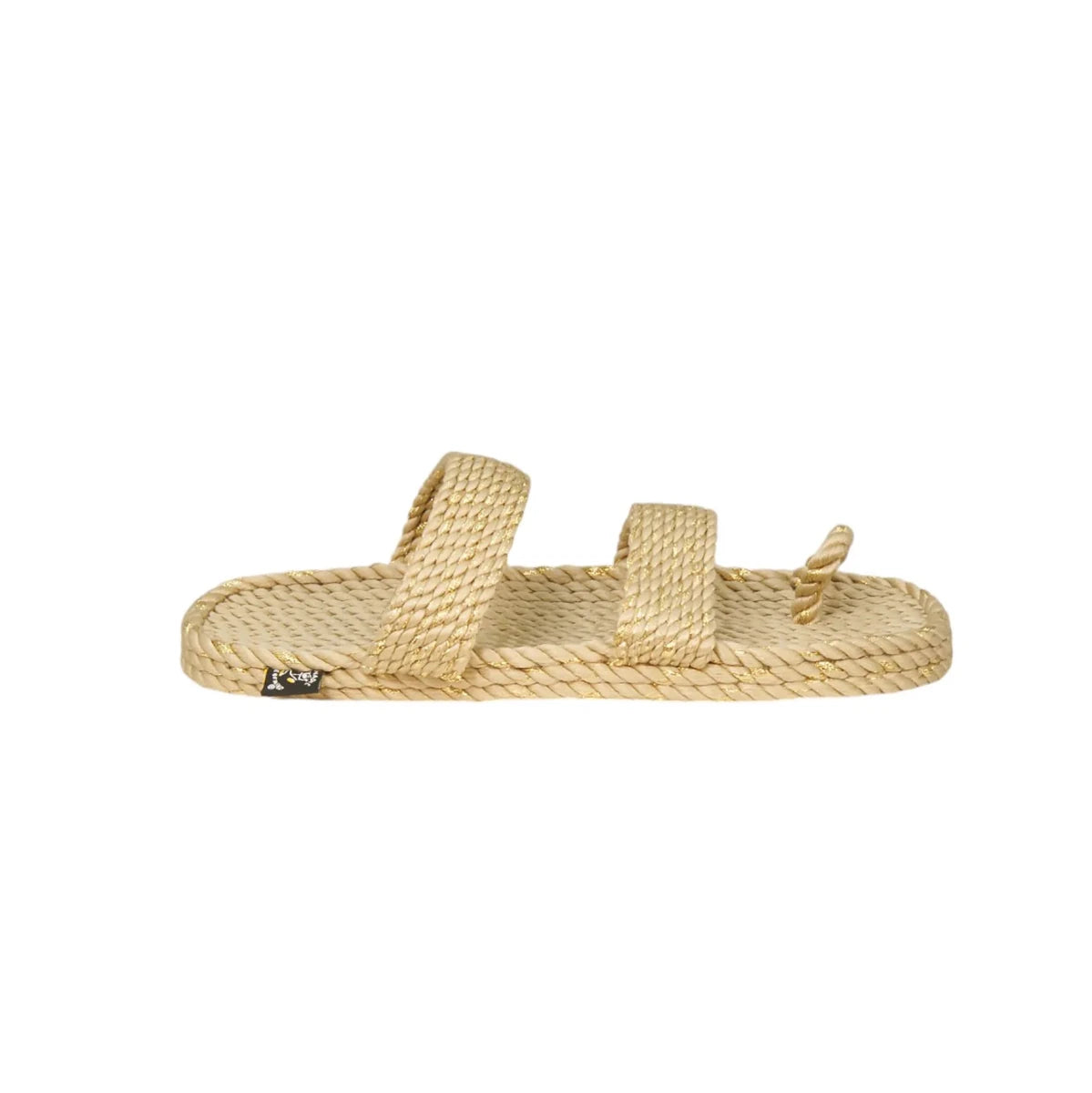 Sandales en cordes, modèle Muse beige sparkling gold de Nomadic state of mind - Disponible sur Nomadic State Of Mind