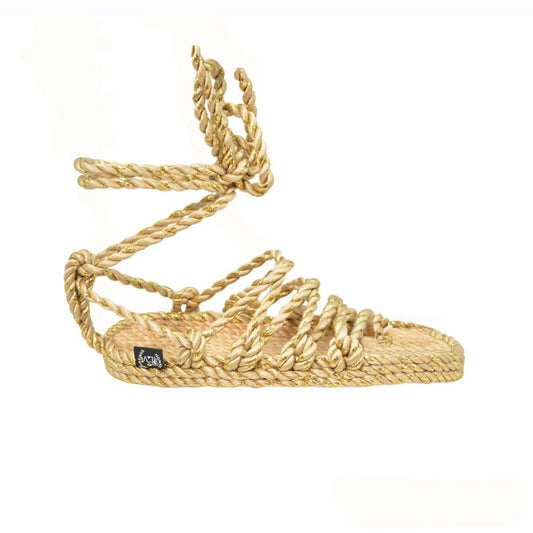 Sandales vegan, sandales à corde femme, nomadic state of mind, modèle Peace - maker Beige spark gold - Disponible sur Nomadic State Of Mind