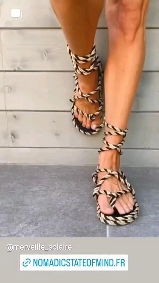 Sandales été, sandales cordes, modèle Romano Papaya 1 rope Nomadic state of mind - Disponible sur Nomadic State Of Mind