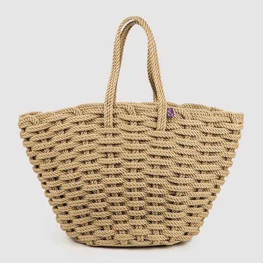 Sac de plage, sac en corde Nomadic state of mind, modèle Nissi woven beige - Disponible sur Nomadic State Of Mind