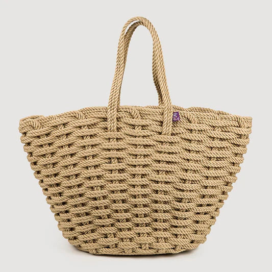 Sac de plage, sac en corde Nomadic state of mind, modèle Nissi woven beige