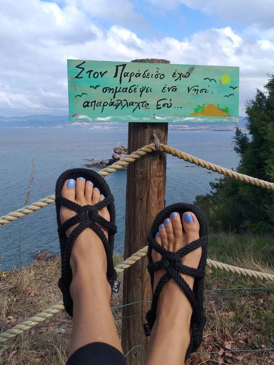 Sandales en corde femme Nomadic state of mind modèle Mountain momma Noir - Disponible sur Nomadic State Of Mind