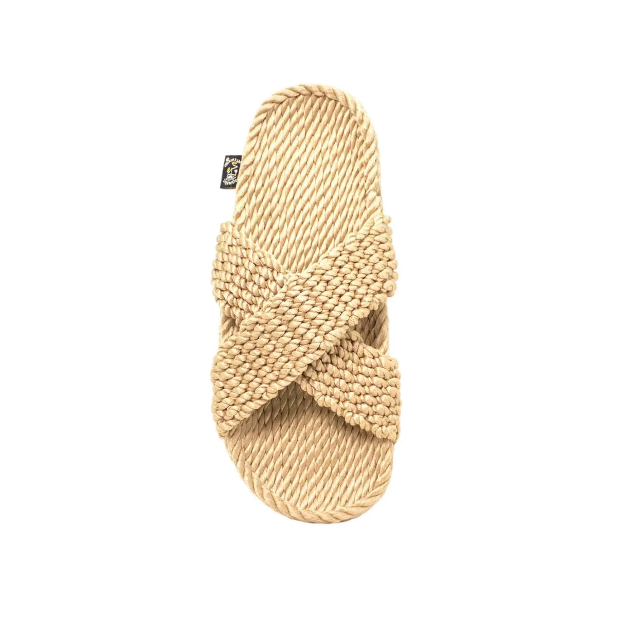 Sandales vegan, sandales en corde, Sandales avec semelles, nomadic state of mind, modèle SLIDE X Beige with Sole - Disponible sur Nomadic State Of Mind