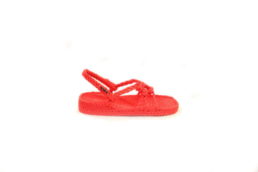 Sandales vegan, sandales en corde, nomadic state of mind, modèle Wedge Red