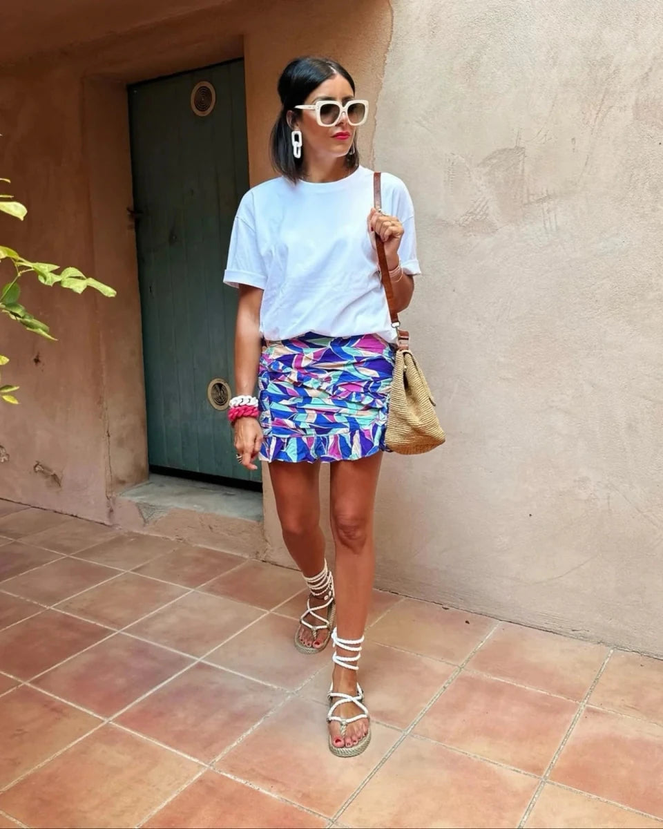 Sandales vegan à lacets ROMANO Beige & White - Disponible sur Nomadic State Of Mind