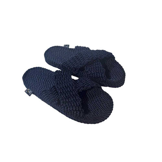 Sandales vegan, sandales en corde, nomadic state of mind, modèle SlidX Navy | SLID X - Navy - Nomadic State Of Mind - Disponible sur Nomadic State Of Mind "FRANCE"