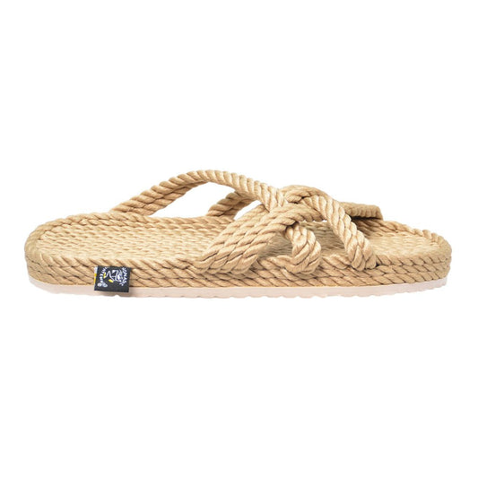 Sandales avec semelle, sandales en corde, nomadic state of mind, modèle Slip on beige with sole - Disponible sur Nomadic State Of Mind