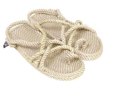 Toe joe - Beige & Sparkling Gold With sole - Disponible sur Nomadic State Of Mind
