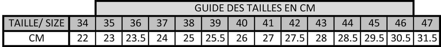 Guide de taille des sandales Nomadic state of mind