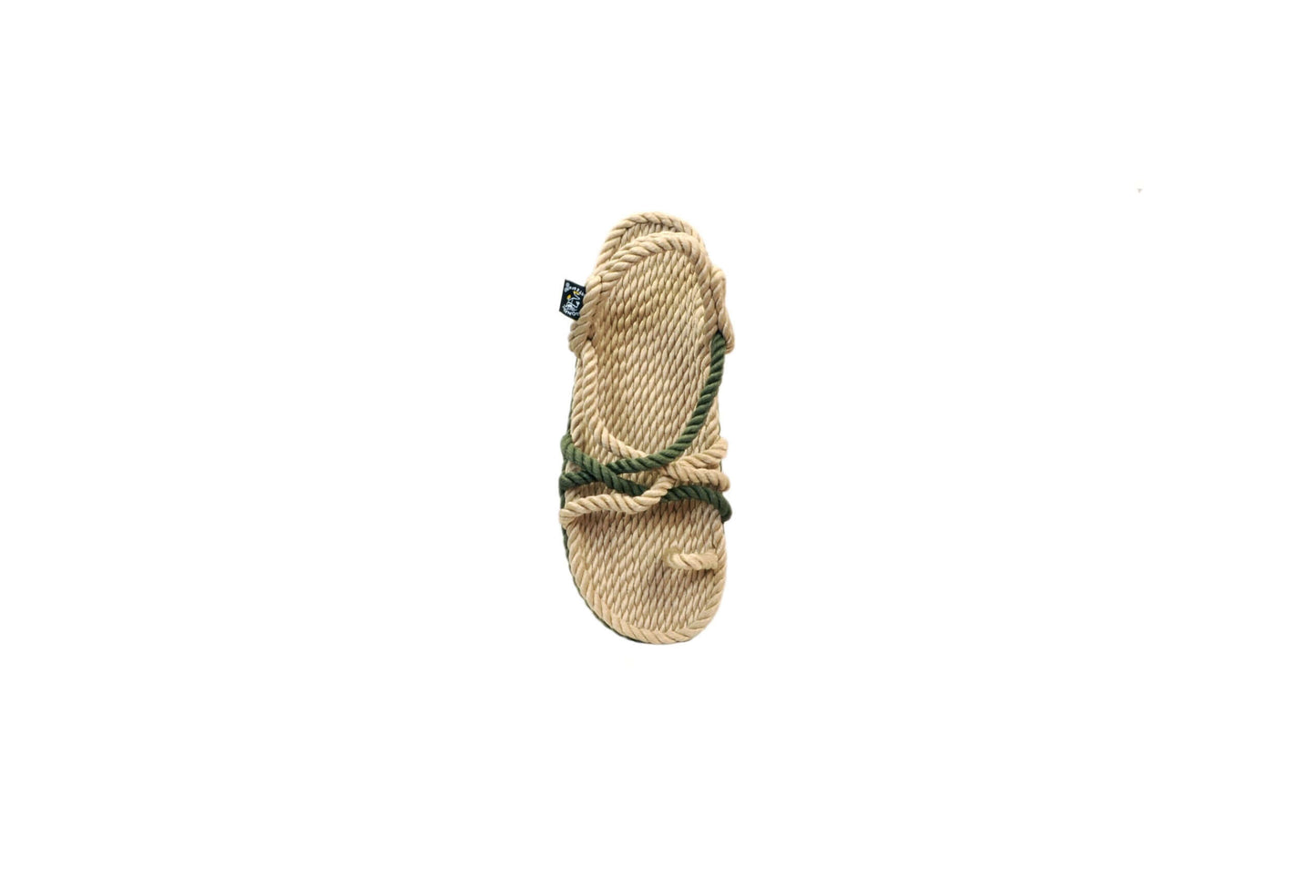 Sandales vegan, sandales en corde, nomadic state of mind, modèle Toe joe Sandales Beige Kaki (Sage Green)