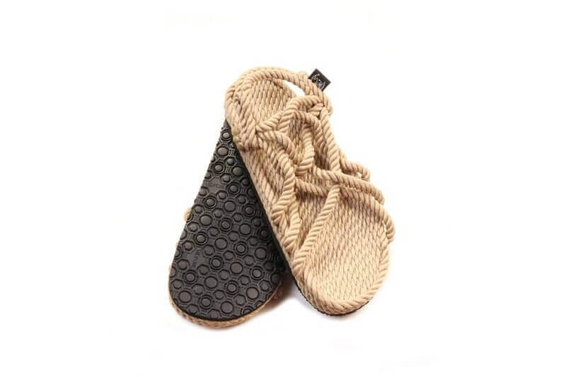 Sandales nomadic state of mind, sandales boho en corde, sandales homme, sandales femme, modèle JC Beige Vibram Sole